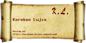Kerekes Lujza névjegykártya